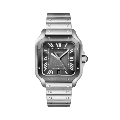 cartier卡地亚santos de cartier腕表 大号表款 自动机芯 adlc碳镀层